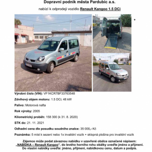 Prodej vozidla Renault Kangoo 