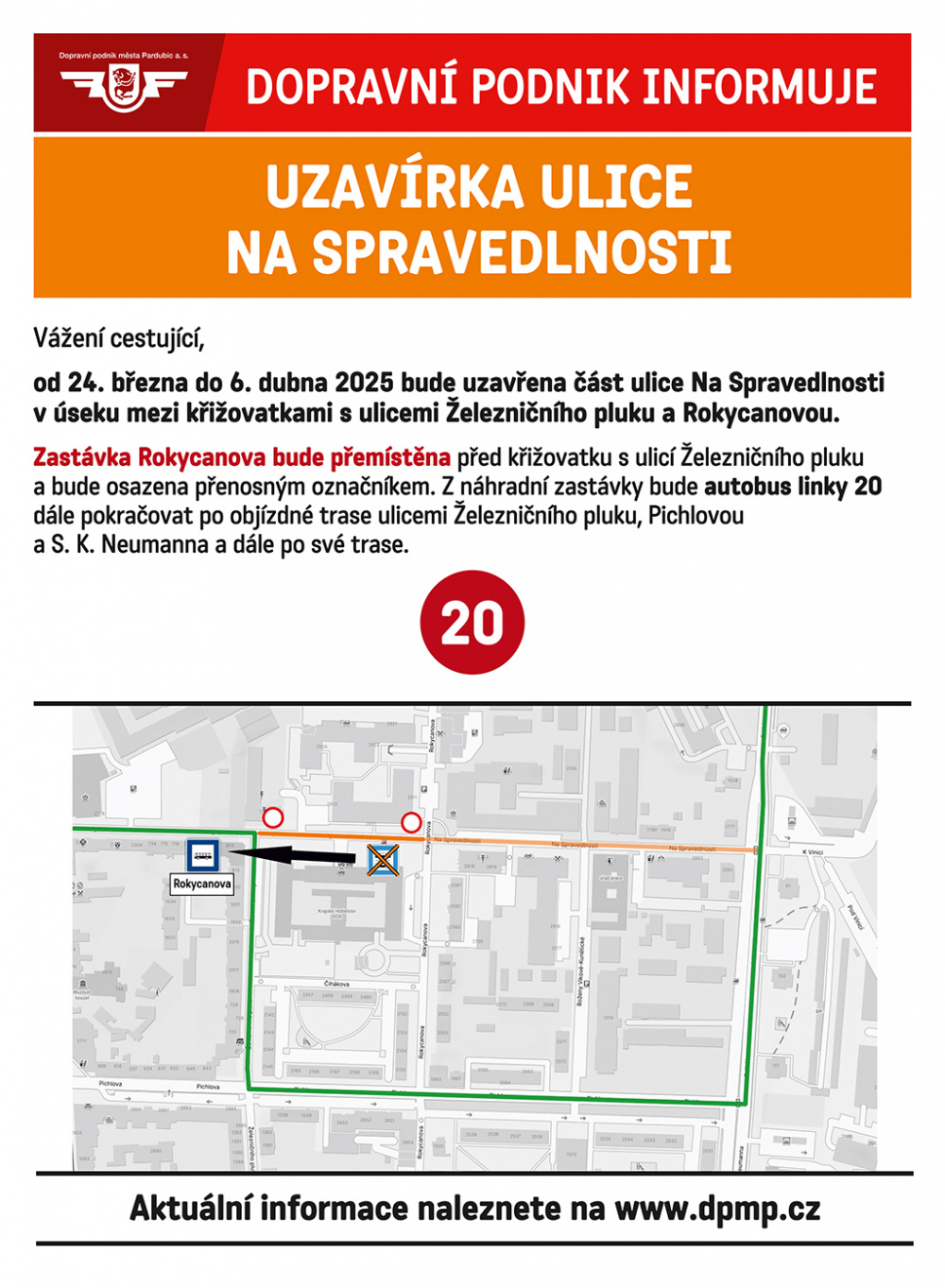 Přemístění zastávky Rokycanova - obrázek