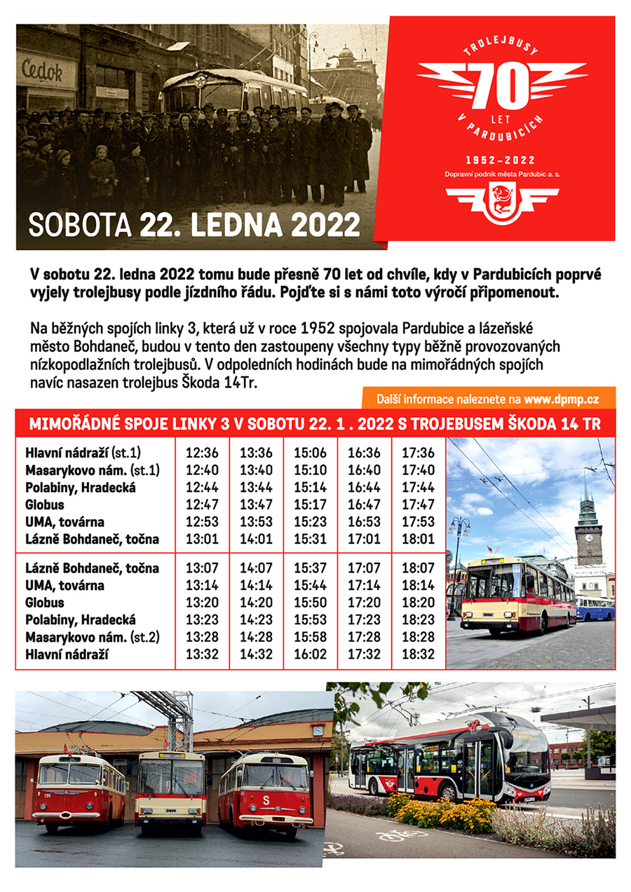 70 let trolejbusů v Pardubicích - obrázek