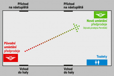 Nové umístění předprodeje - mapa