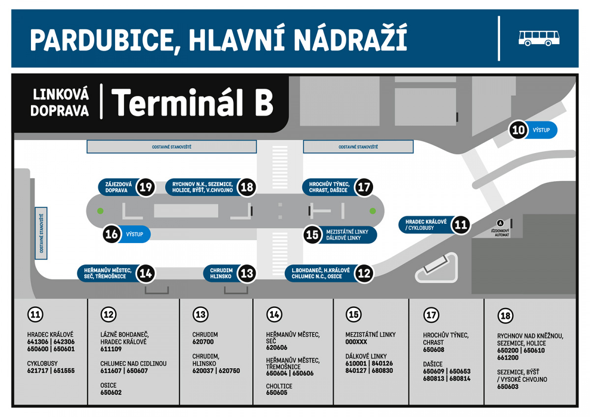 Pardubice, Hlavní nádraží - Terminál B